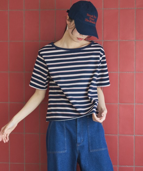Doux archives(ドゥアルシーヴ)の「【ZOZO限定】マルチボーダーカットソー(Tシャツ/カットソー・レディース・ネイビー/ブラウン/ブラック・FREE)」の21枚目の写真