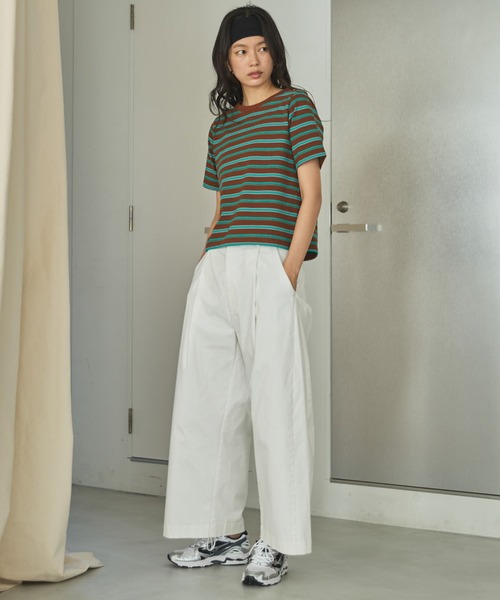 Doux archives(ドゥアルシーヴ)の「【ZOZO限定】マルチボーダーカットソー(Tシャツ/カットソー・レディース・ネイビー/ブラウン/ブラック・FREE)」の14枚目の写真