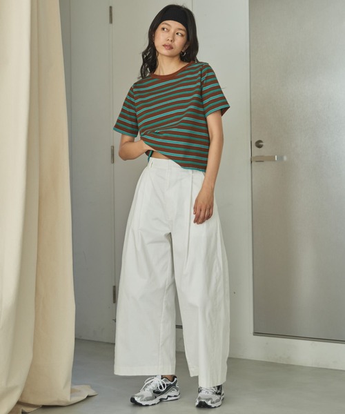 Doux archives(ドゥアルシーヴ)の「【ZOZO限定】マルチボーダーカットソー(Tシャツ/カットソー・レディース・ネイビー/ブラウン/ブラック・FREE)」の15枚目の写真