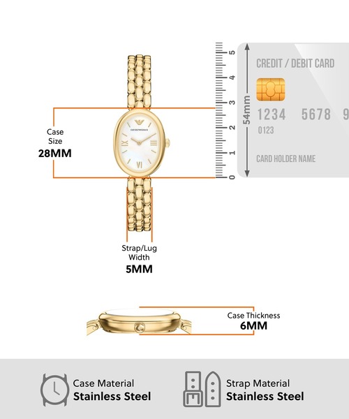 EMPORIO ARMANI(エンポリオアルマーニ)の「エンポリオ・アルマーニ 腕時計 レディース アナログ ステンレス AR11777(アナログ腕時計・レディース・ゴールド・FREE)」の4枚目の写真