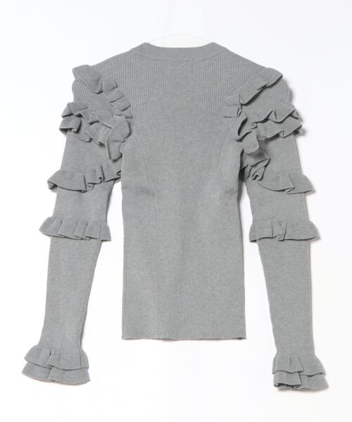 CLANE(クラネ)の「CLANE/クラネ/FRILL SLEEVE KNIT TOPS(ニット/セーター・レディース・グレー/ブラック/その他24・1)」の16枚目の写真