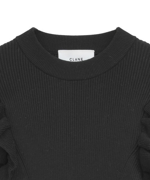 CLANE(クラネ)の「CLANE/クラネ/FRILL SLEEVE KNIT TOPS(ニット/セーター・レディース・グレー/ブラック/その他24・1)」の5枚目の写真