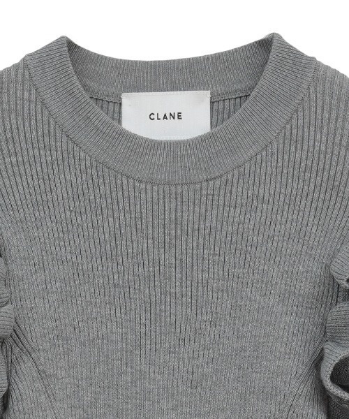 CLANE(クラネ)の「CLANE/クラネ/FRILL SLEEVE KNIT TOPS(ニット/セーター・レディース・グレー/ブラック/その他24・1)」の10枚目の写真