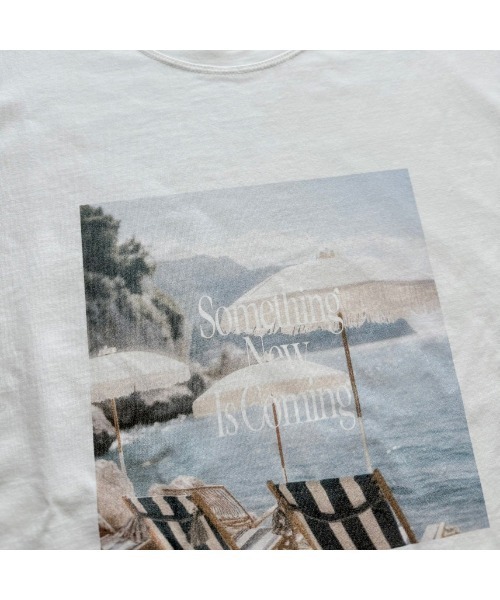 Flugge（フラッジー）の「オーバーサイズフォトTシャツ（Tシャツ/カットソー・レディース・ホワイト/グレー・FREE）」の7枚目の写真