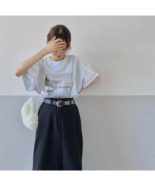 Flugge（フラッジー）の「オーバーサイズフォトTシャツ（Tシャツ/カットソー・レディース・ホワイト/グレー・FREE）」の16枚目の写真