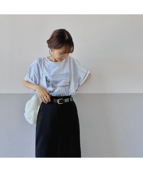 Flugge（フラッジー）の「オーバーサイズフォトTシャツ（Tシャツ/カットソー・レディース・ホワイト/グレー・FREE）」の17枚目の写真