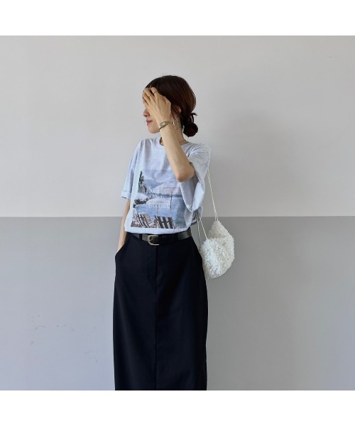 Flugge（フラッジー）の「オーバーサイズフォトTシャツ（Tシャツ/カットソー・レディース・ホワイト/グレー・FREE）」の20枚目の写真