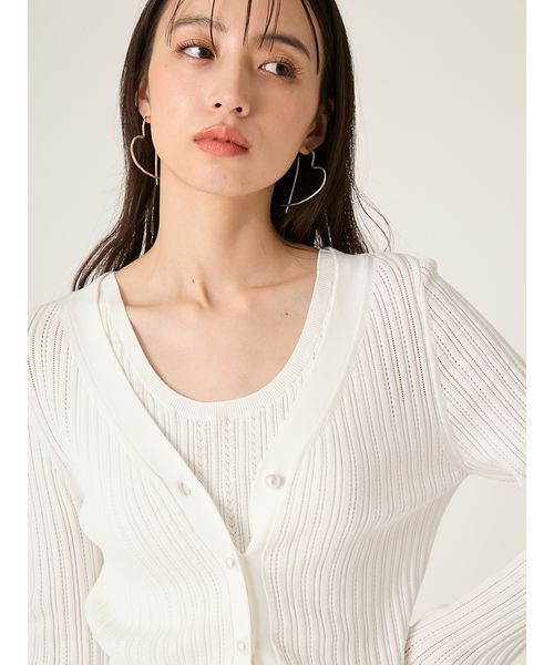 FRAY I.D(フレイアイディー)の「コットンモダールアンサンブルニット(ニット/セーター・レディース・イエロー/ホワイト/その他/ブラック・F)」の7枚目の写真