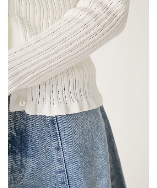 FRAY I.D(フレイアイディー)の「コットンモダールアンサンブルニット(ニット/セーター・レディース・イエロー/ホワイト/その他/ブラック・F)」の9枚目の写真