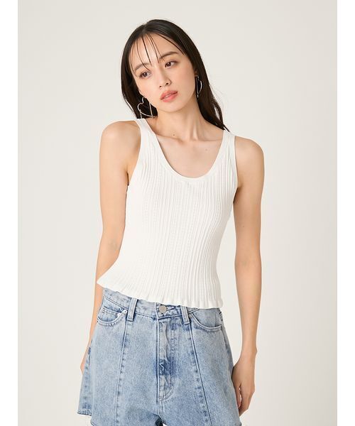 FRAY I.D(フレイアイディー)の「コットンモダールアンサンブルニット(ニット/セーター・レディース・イエロー/ホワイト/その他/ブラック・F)」の12枚目の写真