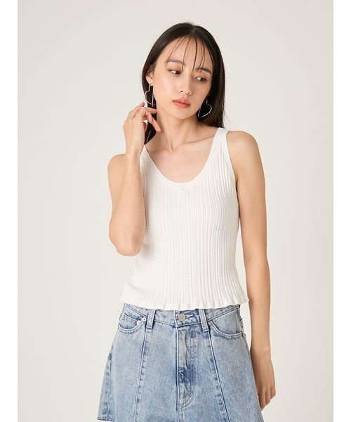 FRAY I.D(フレイアイディー)の「コットンモダールアンサンブルニット(ニット/セーター・レディース・イエロー/ホワイト/その他/ブラック・F)」の13枚目の写真