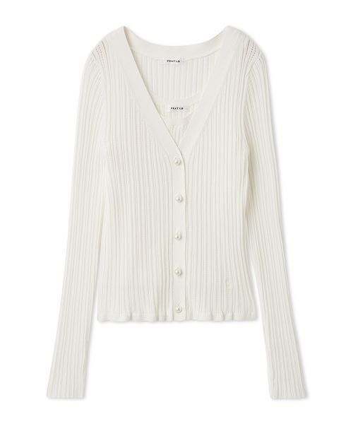 FRAY I.D(フレイアイディー)の「コットンモダールアンサンブルニット(ニット/セーター・レディース・イエロー/ホワイト/その他/ブラック・F)」の16枚目の写真