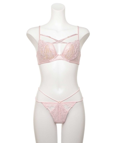 Ravijour(ラヴィジュール)の「ラムールプリエ Tバックセット(ブラ&ショーツ・レディース・ブラウン/ピンク・M/S)」の6枚目の写真