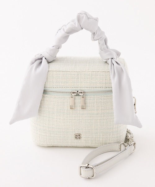 one after another NICE CLAUP(ワンアフターアナザーナイスクラップ)の「ギャザーハンドルバニティーバッグ(ショルダーバッグ・レディース・ピンクベージュ/サックスブルー/アイボリー/ブラック×ホワイト・FREE)」の3枚目の写真