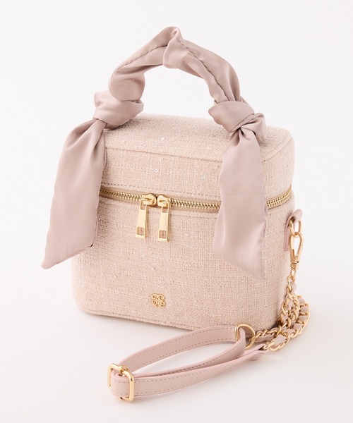 one after another NICE CLAUP(ワンアフターアナザーナイスクラップ)の「ギャザーハンドルバニティーバッグ(ショルダーバッグ・レディース・ピンクベージュ/サックスブルー/アイボリー/ブラック×ホワイト・FREE)」の10枚目の写真