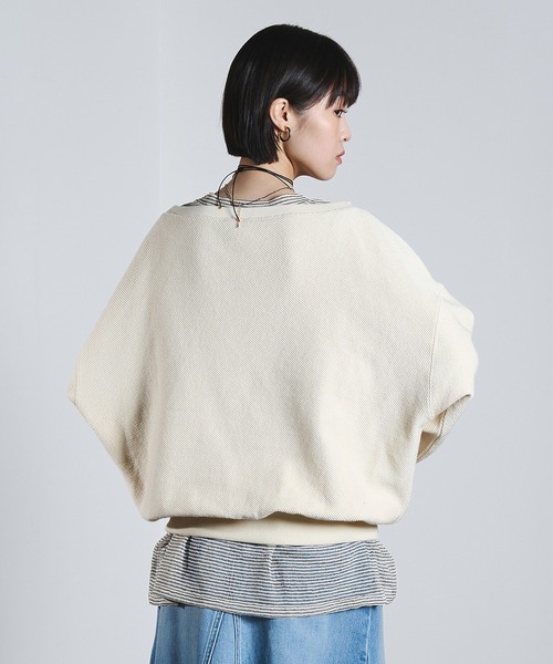 ROSE BUD（ローズバッド）の「OFF SHOULDER INLEY PULLOVER（スウェット・レディース・ライトブルー/ブラック/オフホワイト・ONE SIZE）」の6枚目の写真