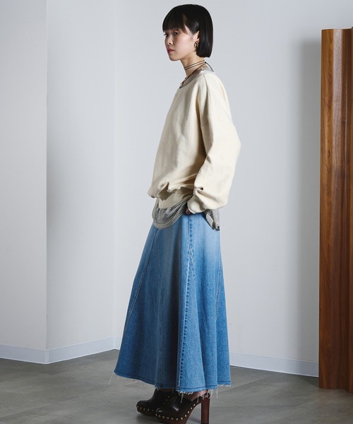 ROSE BUD（ローズバッド）の「OFF SHOULDER INLEY PULLOVER（スウェット・レディース・ライトブルー/ブラック/オフホワイト・ONE SIZE）」の8枚目の写真