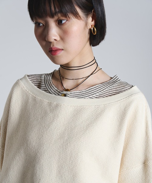 ROSE BUD（ローズバッド）の「OFF SHOULDER INLEY PULLOVER（スウェット・レディース・ライトブルー/ブラック/オフホワイト・ONE SIZE）」の11枚目の写真