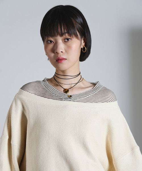 ROSE BUD（ローズバッド）の「OFF SHOULDER INLEY PULLOVER（スウェット・レディース・ライトブルー/ブラック/オフホワイト・ONE SIZE）」の13枚目の写真