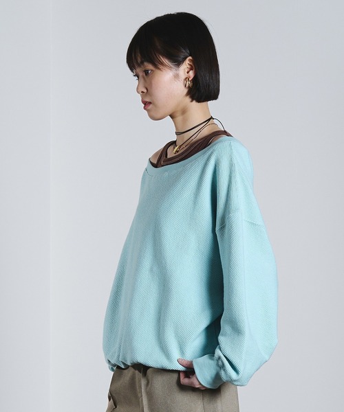 ROSE BUD（ローズバッド）の「OFF SHOULDER INLEY PULLOVER（スウェット・レディース・ライトブルー/ブラック/オフホワイト・ONE SIZE）」の22枚目の写真