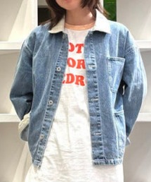 襟コーデュロイ カバーオール ジャケット