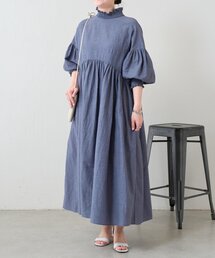 BEARDSLEY | モックネックシャーリングワンピース(ワンピース)