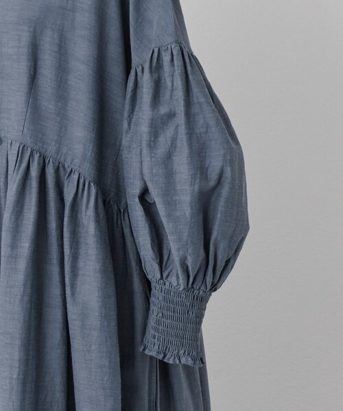 BEARDSLEY（ビアズリー）の「モックネックシャーリングワンピース（ワンピース・レディース・グレー・FREE）」の14枚目の写真