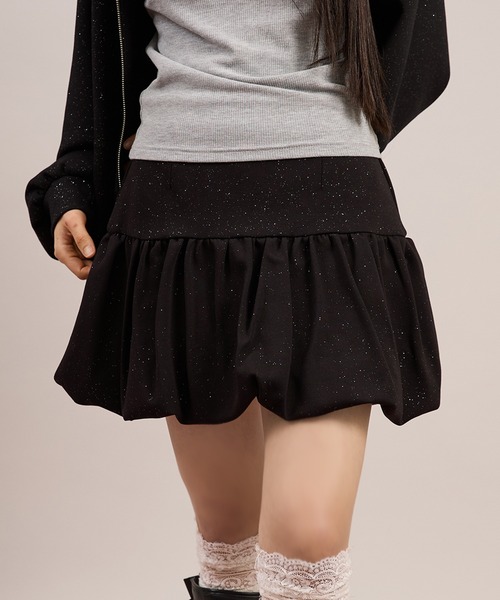 apres jour mignon(アプレジュールミニョン)の「【セットアップ着用可能】ポンチバルーンスカート(スカート・レディース・オフホワイト/チャコールグレー/杢グレー/ブラック/モカ・フリー/LARGE)」の17枚目の写真