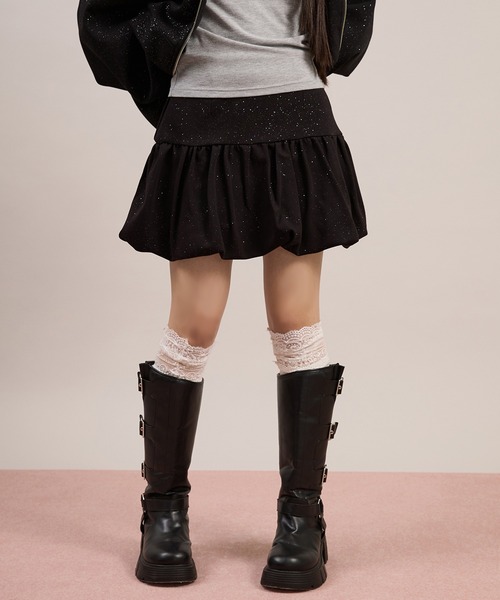 apres jour mignon(アプレジュールミニョン)の「【セットアップ着用可能】ポンチバルーンスカート(スカート・レディース・オフホワイト/チャコールグレー/杢グレー/ブラック/モカ・フリー/LARGE)」の7枚目の写真