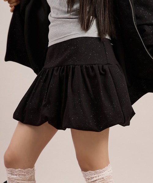 apres jour mignon(アプレジュールミニョン)の「【セットアップ着用可能】ポンチバルーンスカート(スカート・レディース・オフホワイト/チャコールグレー/杢グレー/ブラック/モカ・フリー/LARGE)」の19枚目の写真
