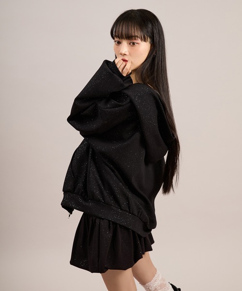 apres jour mignon(アプレジュールミニョン)の「【セットアップ着用可能】ポンチバルーンスカート(スカート・レディース・オフホワイト/チャコールグレー/杢グレー/ブラック/モカ・フリー/LARGE)」の22枚目の写真