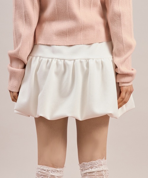 apres jour mignon(アプレジュールミニョン)の「【セットアップ着用可能】ポンチバルーンスカート(スカート・レディース・オフホワイト/チャコールグレー/杢グレー/ブラック/モカ・フリー/LARGE)」の13枚目の写真