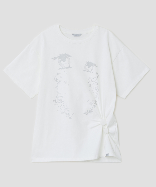 TYPESERVICE（タイプサービス）の「Cry Eyes Half Sleeve Top [White]（Tシャツ/カットソー・レディース・その他・FREE）」の2枚目の写真