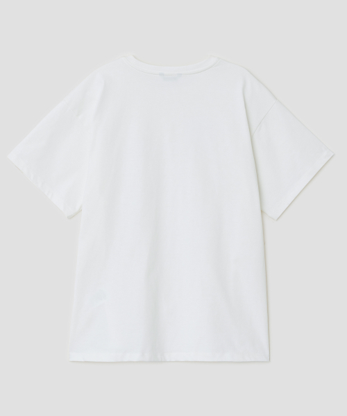 TYPESERVICE（タイプサービス）の「Cry Eyes Half Sleeve Top [White]（Tシャツ/カットソー・レディース・その他・FREE）」の3枚目の写真