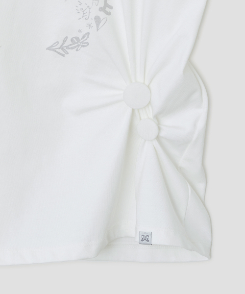 TYPESERVICE（タイプサービス）の「Cry Eyes Half Sleeve Top [White]（Tシャツ/カットソー・レディース・その他・FREE）」の5枚目の写真