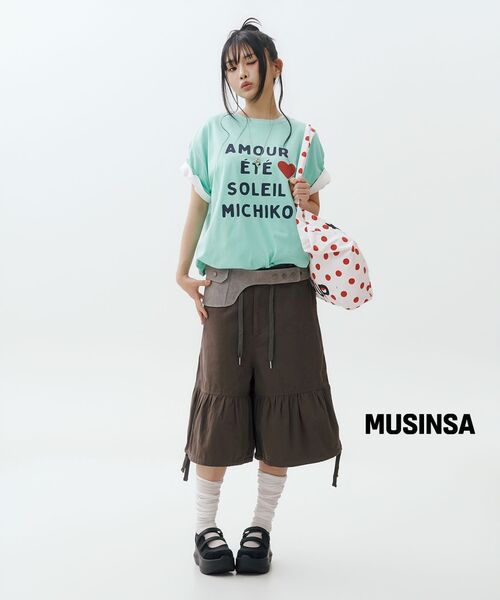 TYPESERVICE（タイプサービス）の「Cry Eyes Half Sleeve Top [White]（Tシャツ/カットソー・レディース・その他・FREE）」の8枚目の写真