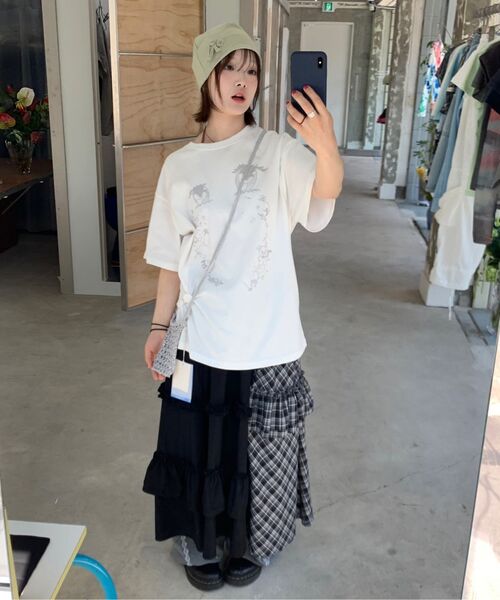 TYPESERVICE（タイプサービス）の「Cry Eyes Half Sleeve Top [White]（Tシャツ/カットソー・レディース・その他・FREE）」の15枚目の写真