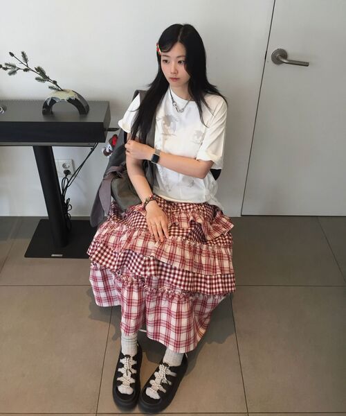 TYPESERVICE（タイプサービス）の「Cry Eyes Half Sleeve Top [White]（Tシャツ/カットソー・レディース・その他・FREE）」の16枚目の写真