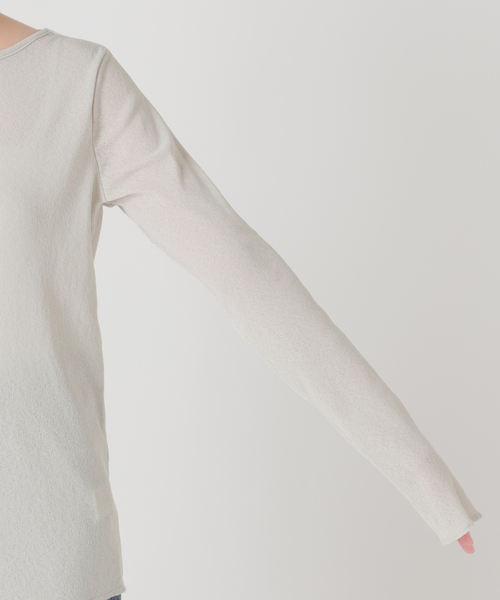 journal standard L'essage（ジャーナルスタンダードレサージュ）の「DRYリブセットアップ（Tシャツ/カットソー・レディース・アイボリー/ブラック/ライトグレー・FREE）」の7枚目の写真