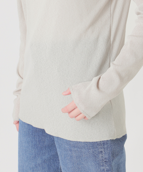 journal standard L'essage（ジャーナルスタンダードレサージュ）の「DRYリブセットアップ（Tシャツ/カットソー・レディース・アイボリー/ブラック/ライトグレー・FREE）」の8枚目の写真