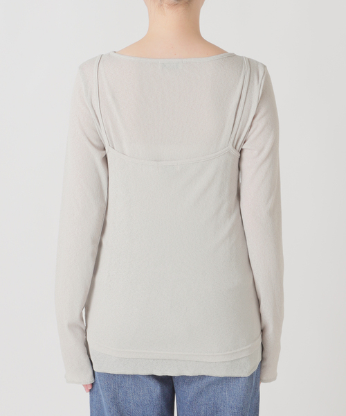 journal standard L'essage（ジャーナルスタンダードレサージュ）の「DRYリブセットアップ（Tシャツ/カットソー・レディース・アイボリー/ブラック/ライトグレー・FREE）」の12枚目の写真