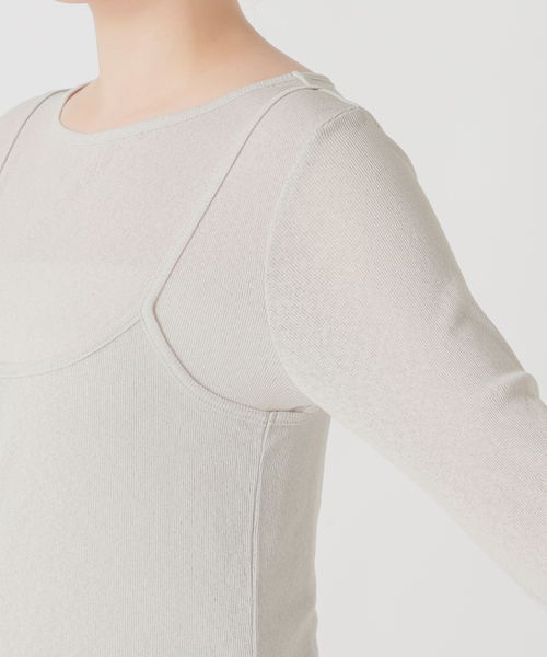 journal standard L'essage（ジャーナルスタンダードレサージュ）の「DRYリブセットアップ（Tシャツ/カットソー・レディース・アイボリー/ブラック/ライトグレー・FREE）」の14枚目の写真