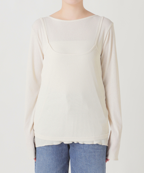 journal standard L'essage（ジャーナルスタンダードレサージュ）の「DRYリブセットアップ（Tシャツ/カットソー・レディース・アイボリー/ブラック/ライトグレー・FREE）」の19枚目の写真