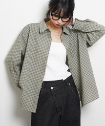 チェックワイドシャツ