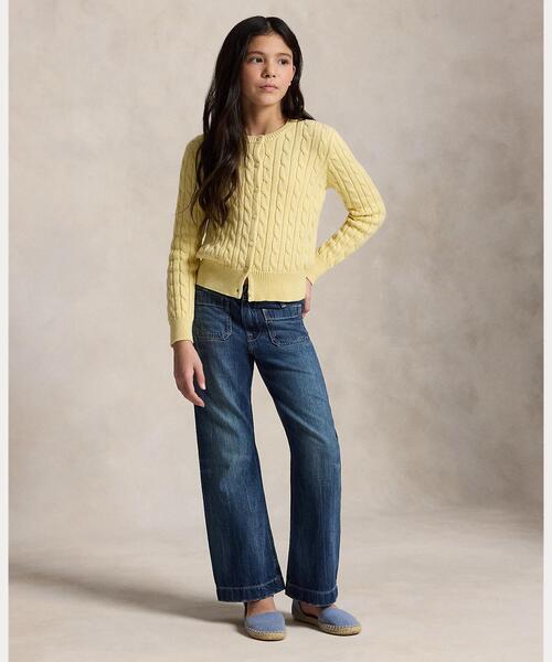 Ralph Lauren メタリック　ケーブルニットカーディガン メタリック ケーブルニット カーディガン（カーディガン/ボレロ