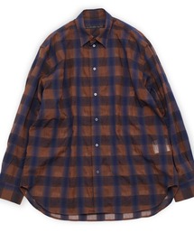 my beautiful landlet（マイビューティフルランドレット）の「【my beautiful landlet】 SIZZLE CHECK/CALVIA STRIPE OVERSIZE SHIRT（シャツ/ブラウス）」