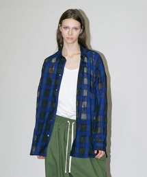 my beautiful landlet | 【my beautiful landlet】 SIZZLE CHECK/CALVIA STRIPE OVERSIZE SHIRT(シャツ/ブラウス)