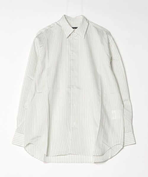 my beautiful landlet(マイビューティフルランドレット)の「【my beautiful landlet】 SIZZLE CHECK/CALVIA STRIPE OVERSIZE SHIRT(シャツ/ブラウス・メンズ・ブルー/チェック/ブラウン/ブラック/ライム/ベージュ・1/0)」の18枚目の写真