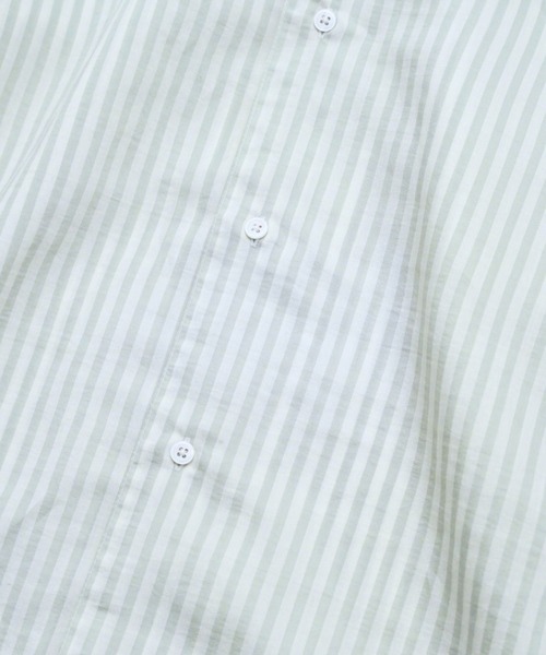 my beautiful landlet(マイビューティフルランドレット)の「【my beautiful landlet】 SIZZLE CHECK/CALVIA STRIPE OVERSIZE SHIRT(シャツ/ブラウス・メンズ・ブルー/チェック/ブラウン/ブラック/ライム/ベージュ・1/0)」の17枚目の写真
