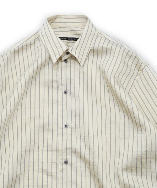 my beautiful landlet(マイビューティフルランドレット)の「【my beautiful landlet】 SIZZLE CHECK/CALVIA STRIPE OVERSIZE SHIRT(シャツ/ブラウス・メンズ・ブルー/チェック/ブラウン/ブラック/ライム/ベージュ・1/0)」の22枚目の写真